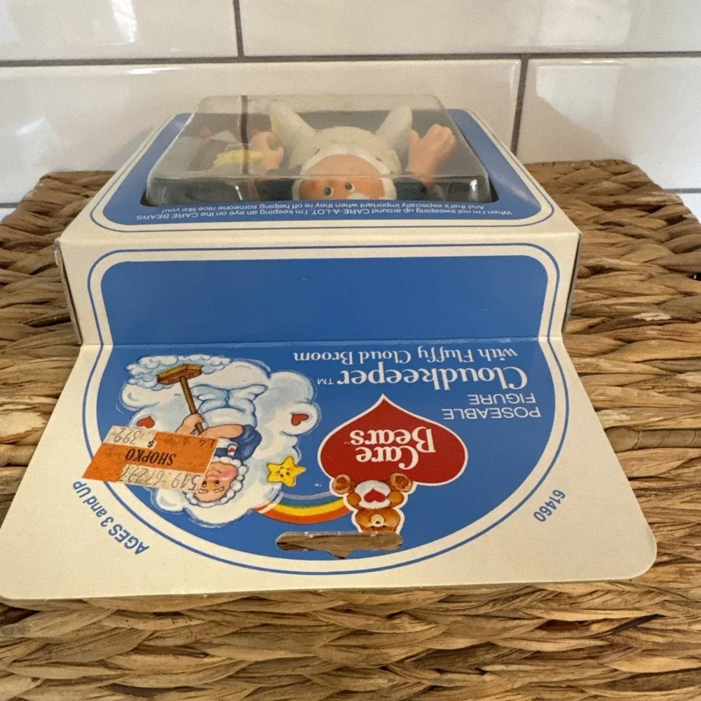 Care Bears Cloudkeeper Figure‎ w/ Fluffy Cloud Broom Kenner #61460 1984 NEW!